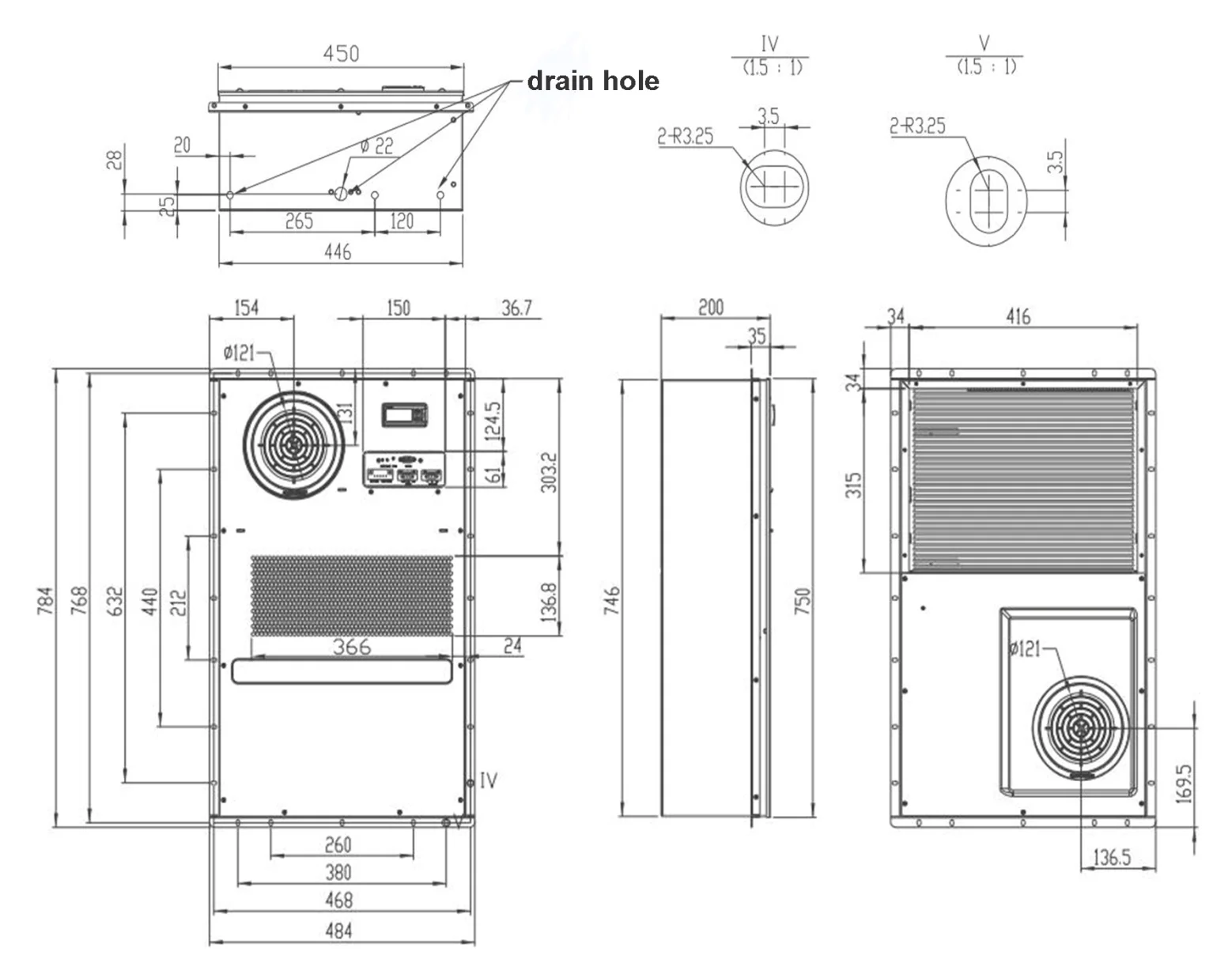 Industrial Air Conditioner, 2000W, R134a - detail 8