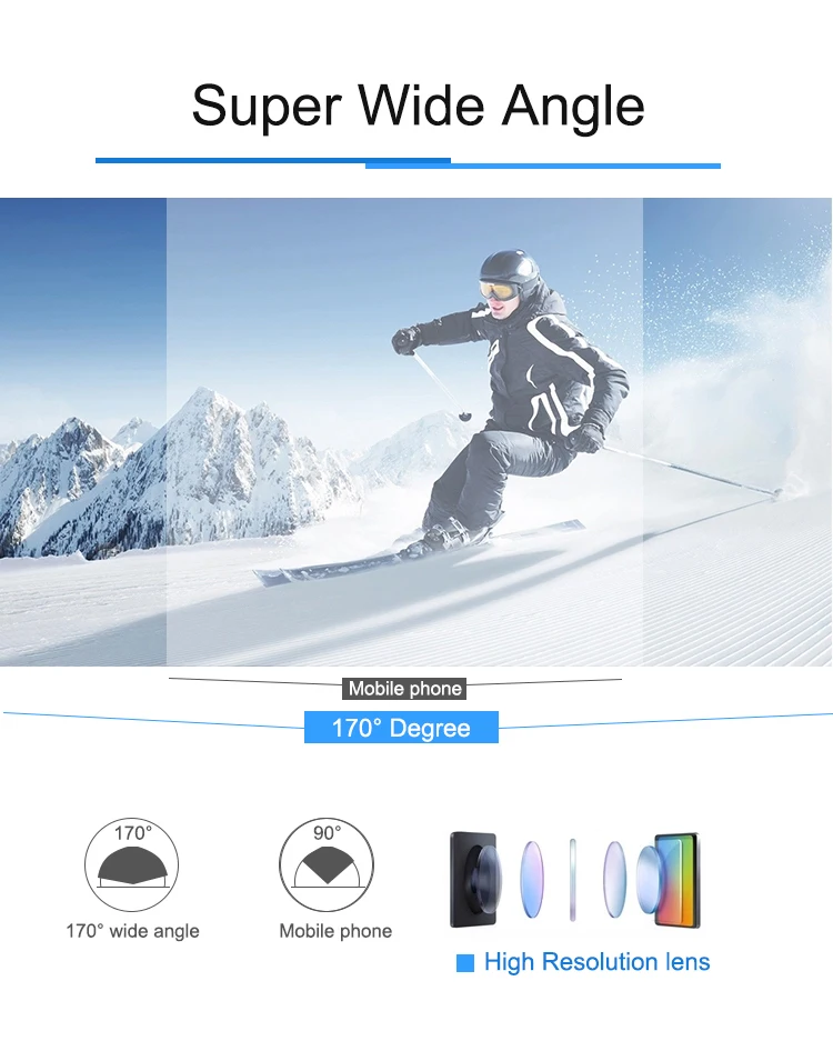 4K 30 fps Action Camera Waterproof wifi unique small HD Sport Cam oem