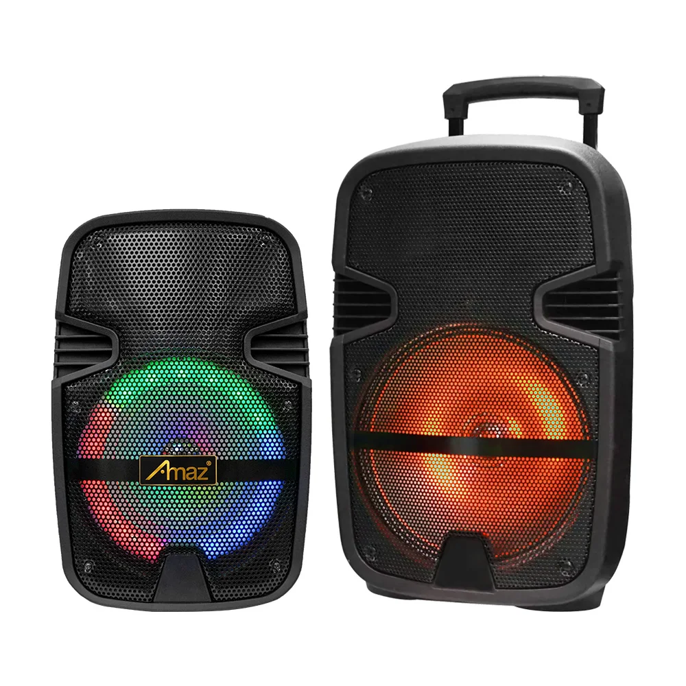 

In Stock hot sale 8 inch blue tooth speakers wireless portable trolley speakers for church