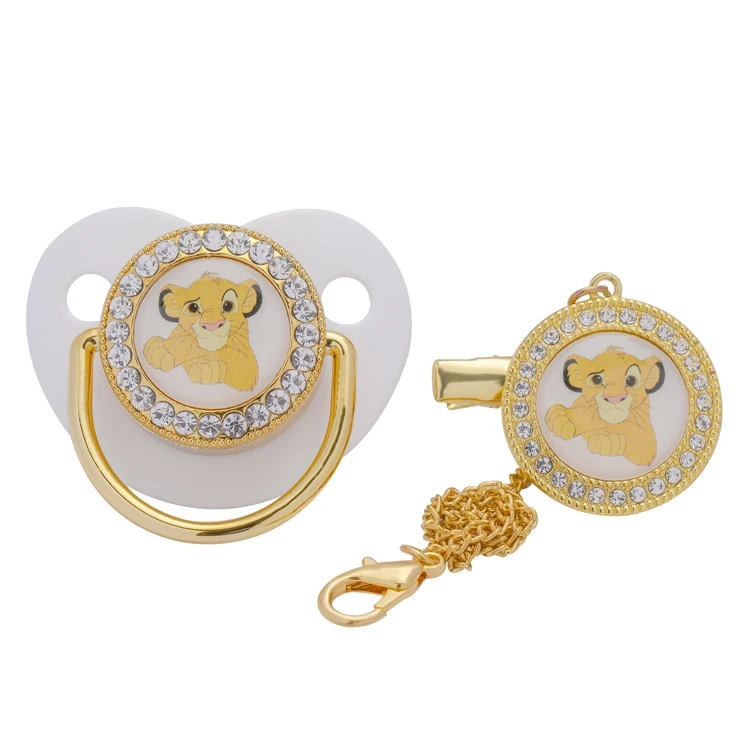 

2020 Hot Sale Personalized Golden Baby Dummy Pacifier Clip