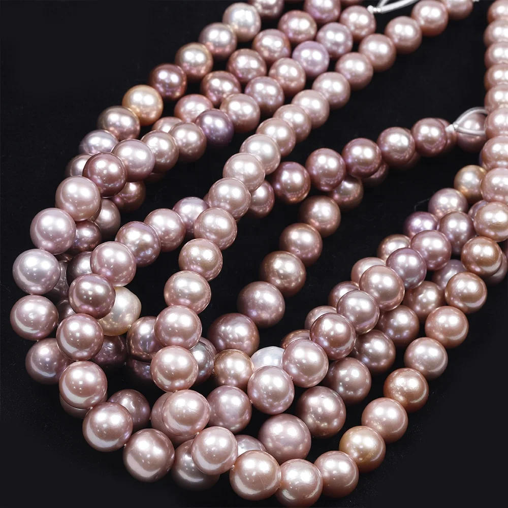 

10-14mm natural large size edison strand AA+ grade pearl necklace 16inches