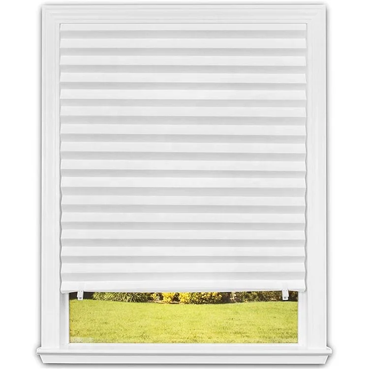 

High Quality Indoor Kitchen Vision Curtain Paper Shade Window Cordless Pleated Blinds, Customer's request