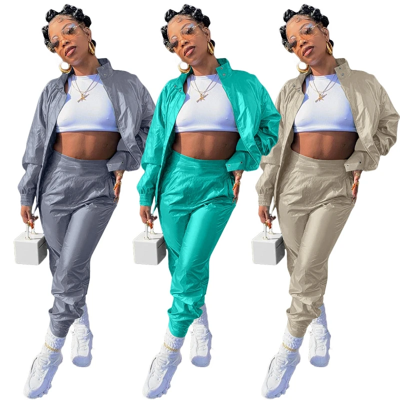 

EB-20102904 Amazon's new fall clothing for women two piece jogger set solid color sweat suits women 2 piece fall sets