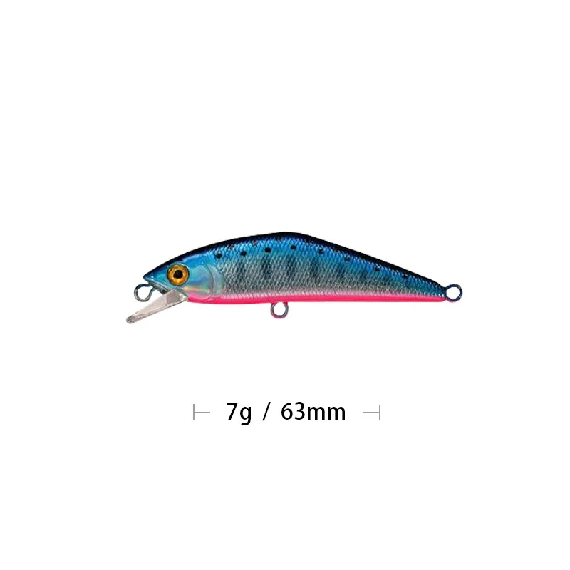 

MDSP 63mm 5.3g Sinking Minnow Hard bait Fishing Lures Mini Minnow With Treble hook Fishing False Bait, 10 colors