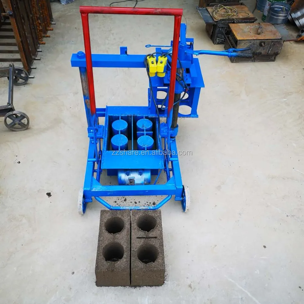 Manual Concrete Block Maker Electric Concrete Brick Block Making