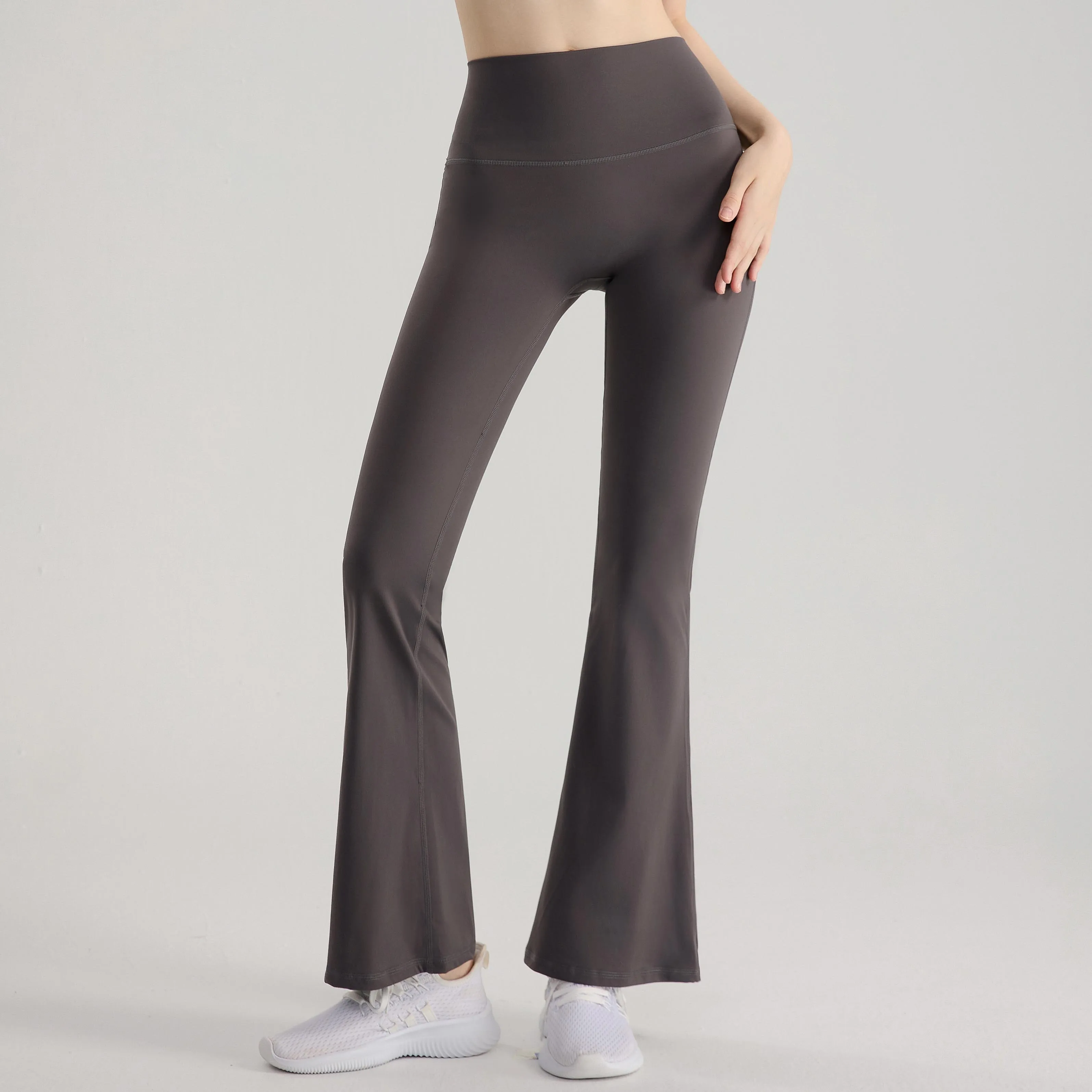 New Arrival High Quality Women's Sport Leggings Soft Compressive Flared Trousers Print High Waist Stretch Spandex Print Sport