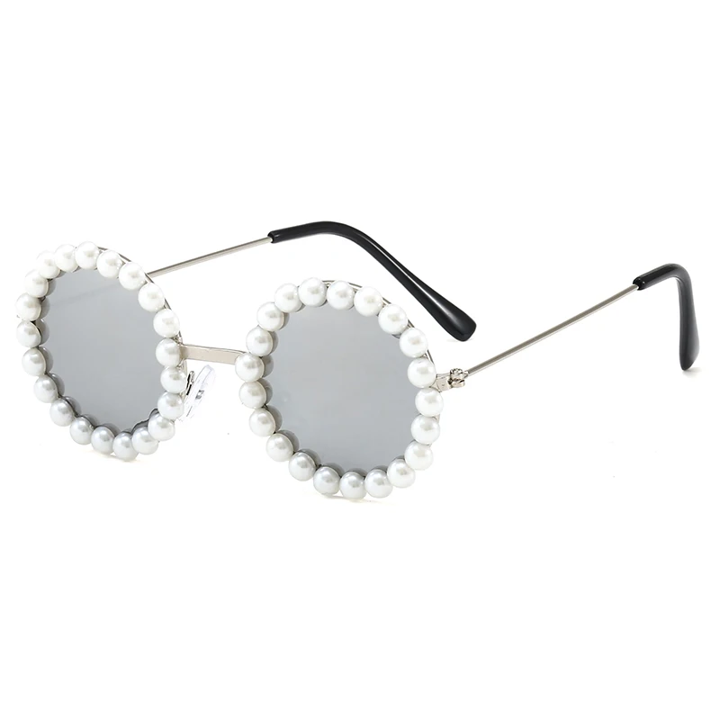 

mirror lenses 2020 new model popular baby pearl frame kids sunglasses