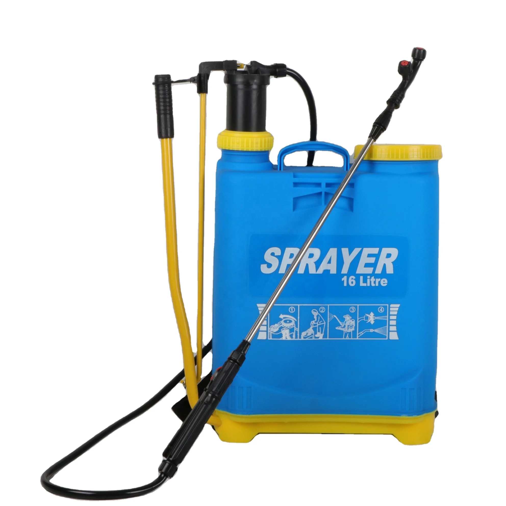 

Factory Direct Sales Of Convenient 18L Backpack Manual Pump Push Agricultural Backpack Sprayer, Blue