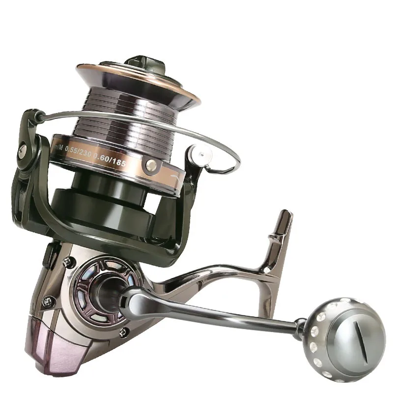 

CTS9000 Metal Spinning Fishing Reel 14+1BB Saltwater Carp Fishing Reel Front and rear brake Speed ratio 4.0:1 jigging, Black