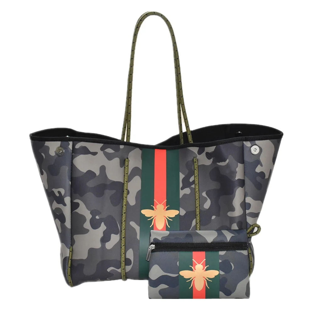 

Custom Designer New Neoprene Tote Handbag Purse Print Bag Beach For Women