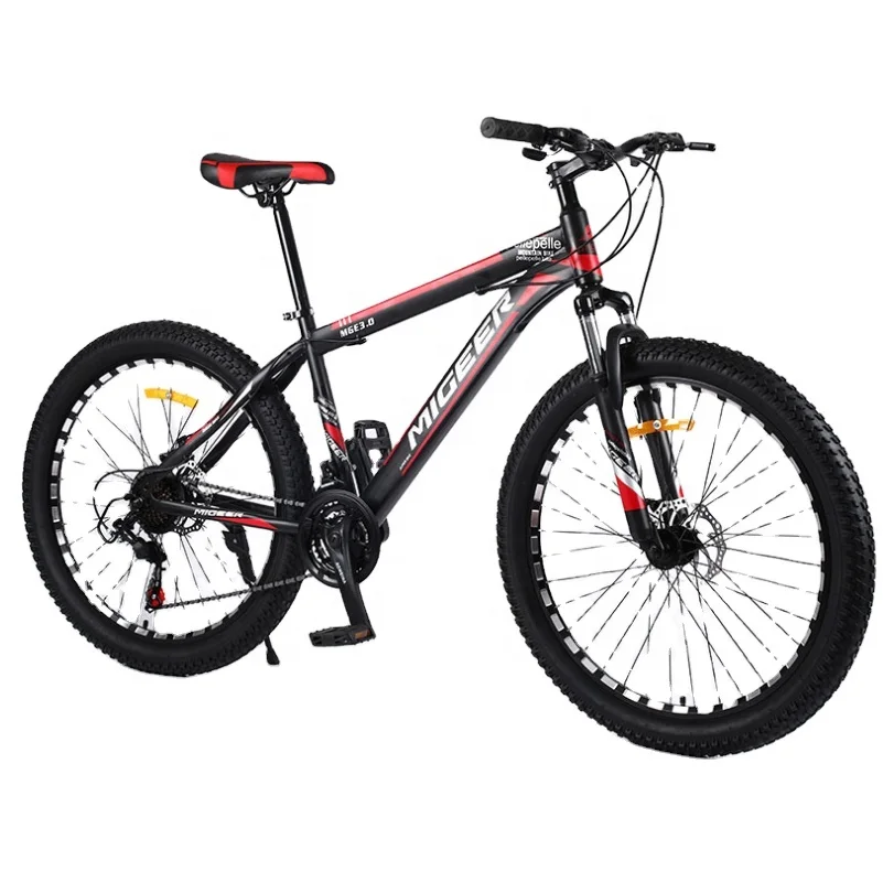 

black red color steel frame 26inch mountain bike fat 3.0tyre bicycle high seat