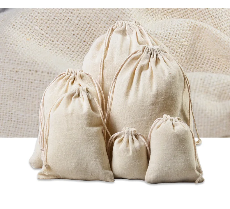 

Green linen packing for tea/rice/cloth bag gift bag, White or see color options