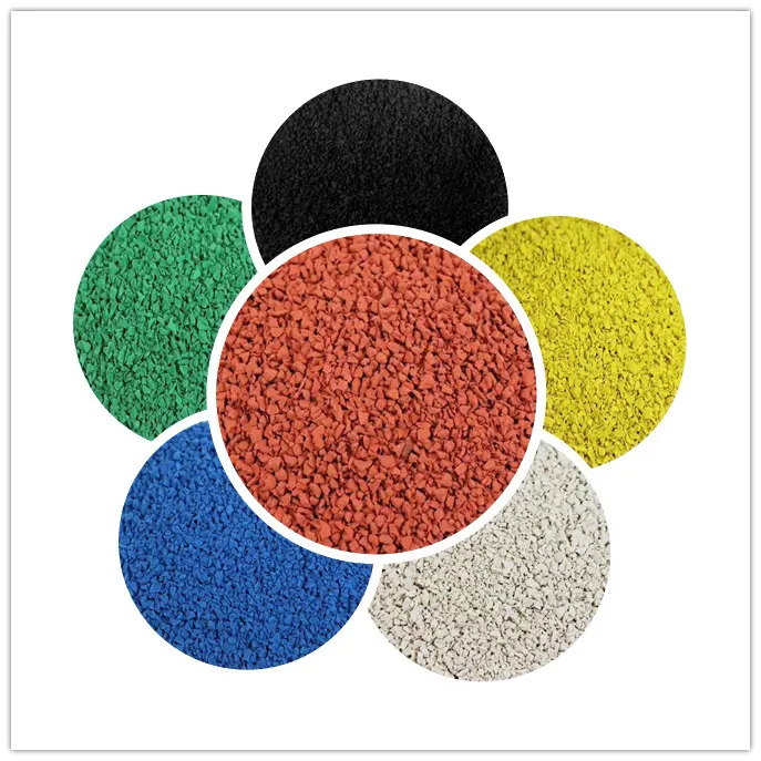 Non Toxic Epdm Rubber Granules For Running Track Playground Artificial Grass Green Epdm Rubber