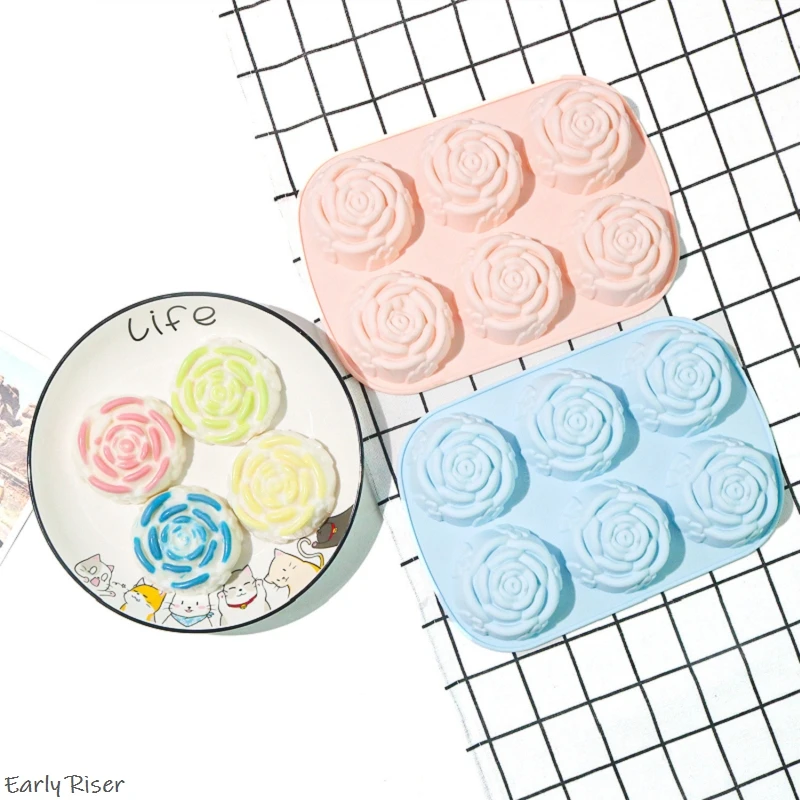 

Early Riser DIY Resin Drip Rose Silicone Mold Chocolate Cake Mold Soap Molud