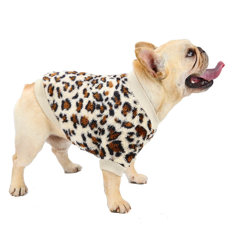 

Hot Sale Leopard Pet Cat Puppy Warm Winter Dog Coats Jacket Winter Dog Clothes Luxury