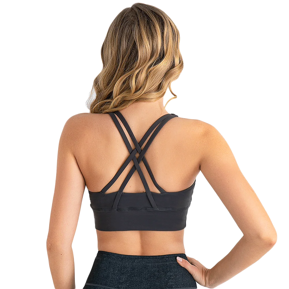 

2022 New Fashionable Wholesale Back Cross Fitness Yoga Bra Hot Sexy Girls Fitness Running Gym Bra Women Exercise Sports Bra