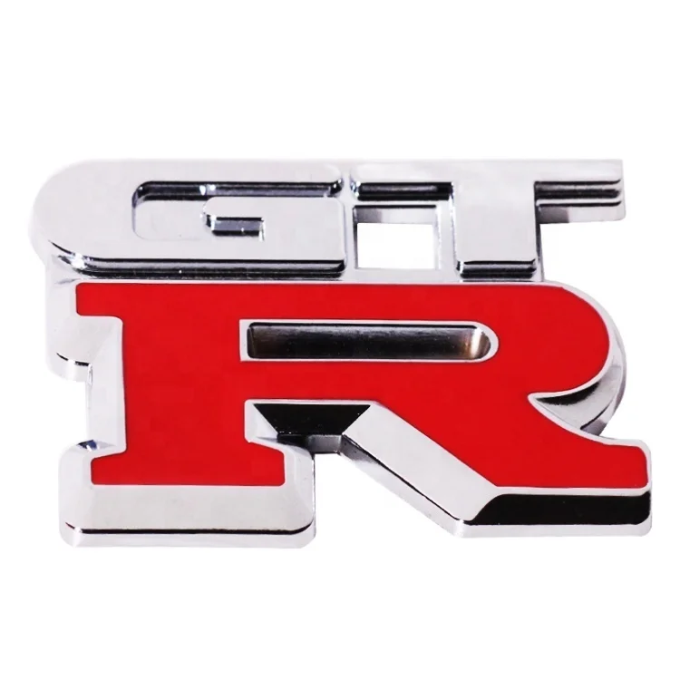 

High end enamel letter led car logo emblems custom decoration plate embossed alphabet car label hardware