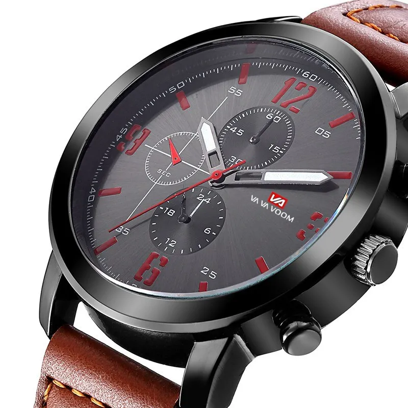 

Manufacturers Sell Men's Leisure Stylish Quartz Movement Belt Sports Waterproof Watch, 4 colors