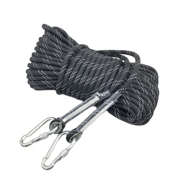 

8mm Black PP rock climbing rope mountaineer rope