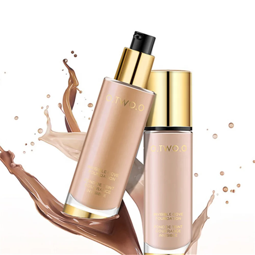

O.TWO.O Liquid Foundation Invisible Full Coverage Make Up Concealer Whitening Moisturizer Waterproof Makeup Foundation 30ml, 8 colors