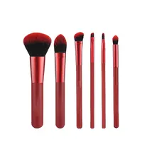 

2020 New Arrivals Red Professional Makeup Cosmetic Brush 6pcs Starter Beauty Set