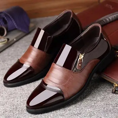 

Men's Business Slip On Oxford Pu Leather Breathable Pointed Toe Shoes