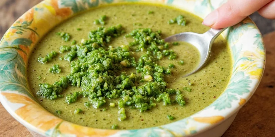 Grilling meat with chimichurri in Argentina