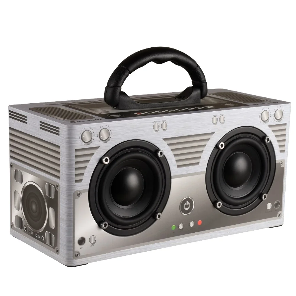 

Professional New Technology Custom Vintage Portable Wooden Sub Woofer Speaker Bass Wireless Bluetooths Boombox