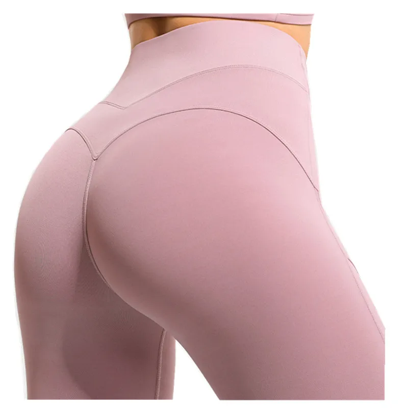 

Good quality new high-waist hip-lifting European and American sports pants tight yoga pants women quick-drying fitness pants