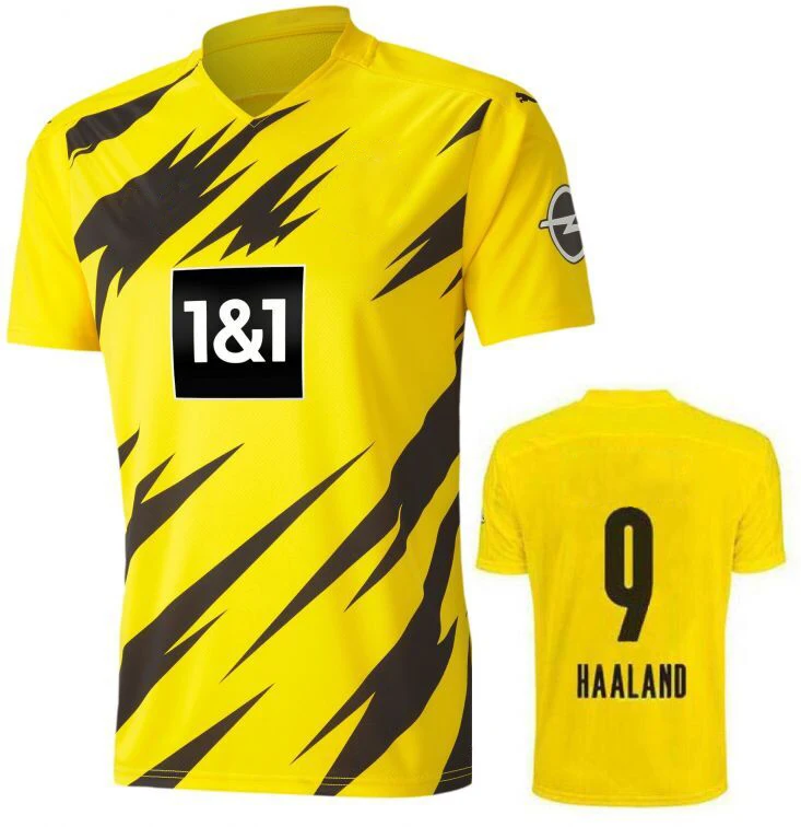 

New 2020/21 Haaland football jersey maillot de football maglietta da calcio soccer Shirt, Black/white