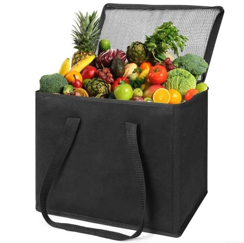 

Large Thermal Non-woven Cooler Insulated Reusable Grocery Shopping Bags, 50 different colors