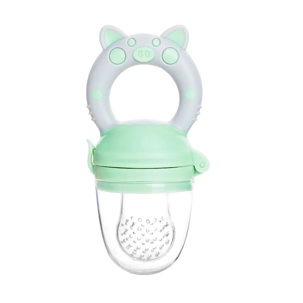 

2020 NEW design pacifier food baby feeder fruit vegetable silicone baby feeder, Grey black pink green