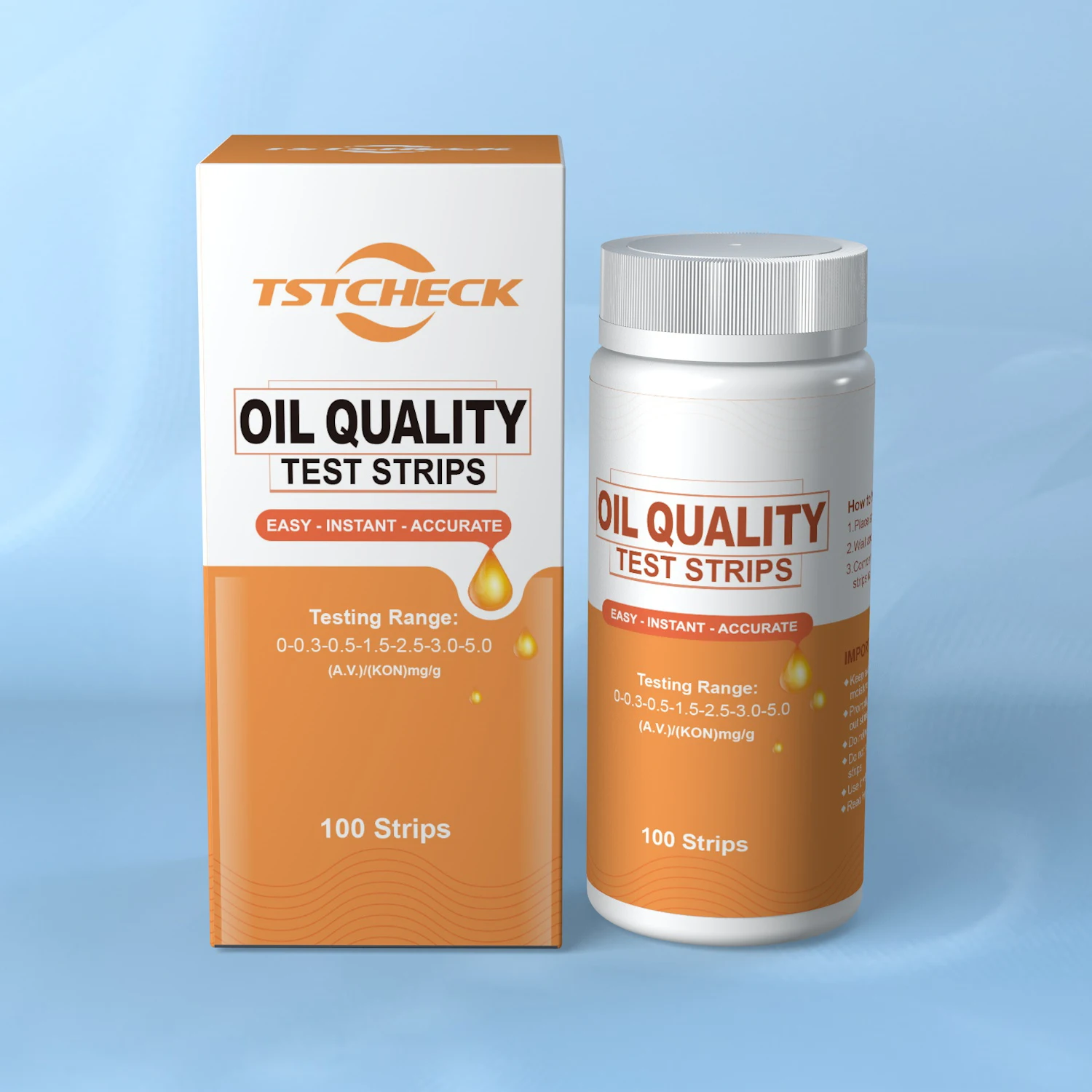 Oil Test Paper,Low Range Oil Quality Test Strips Box Of 100 Strips