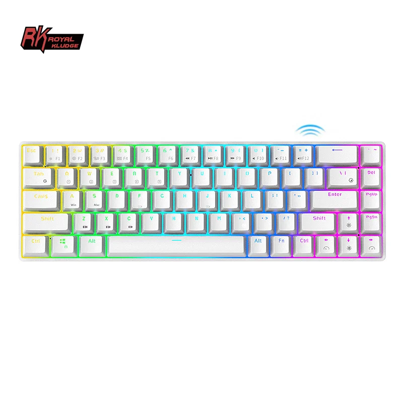

G800-sjjm good quality russian layout Royal Kludge RK68 RK855 wired mechanical gaming keyboard pbt keycaps gateron switches