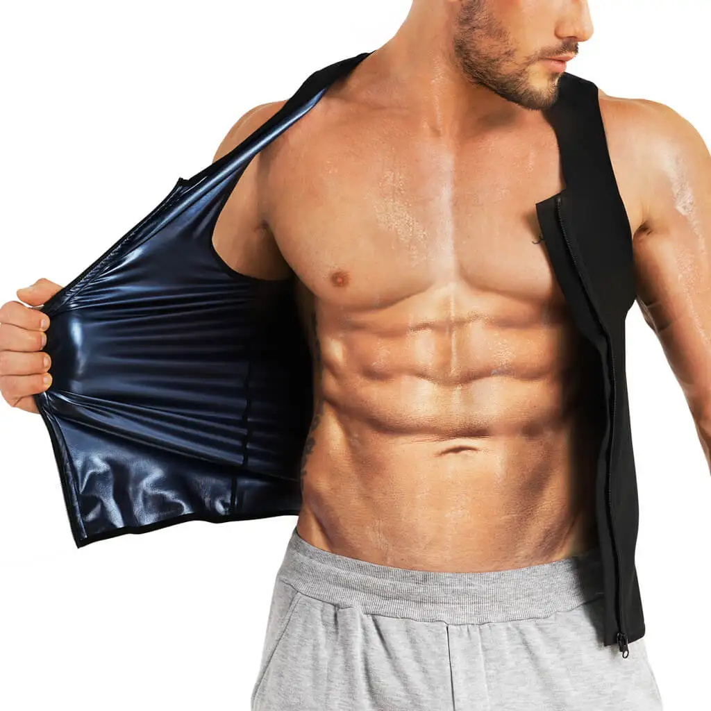 

Men's Sweat Sauna Suit Workout Tank Tops Body Shaper Slimming vest Sauna Sweat Shaper