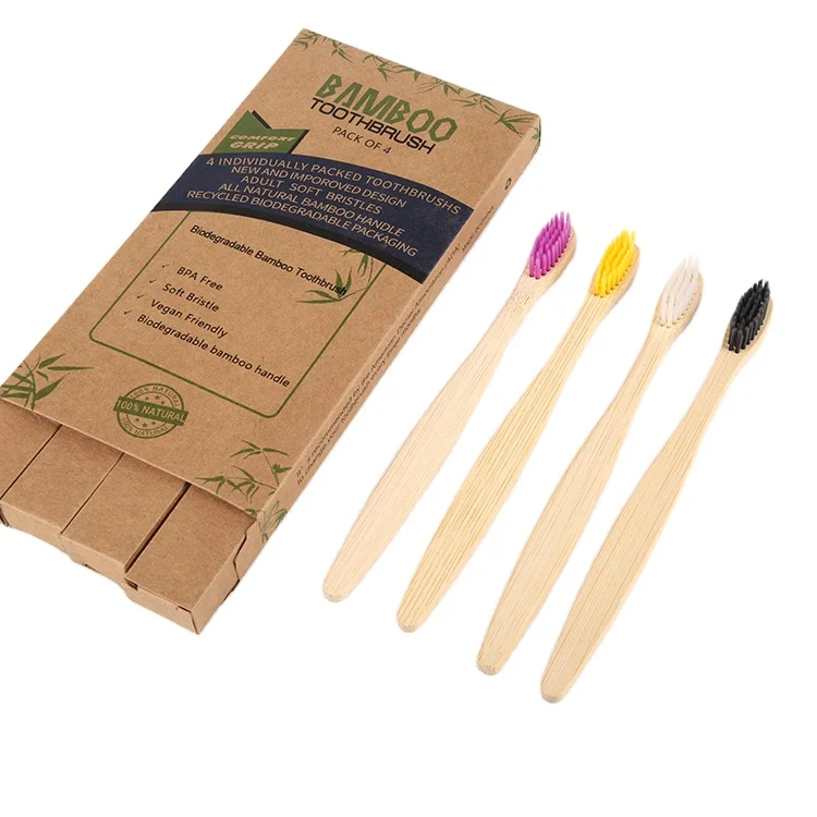 

Eco-friendly Wholesale Cheap Hotel Disposable Tooth Brush Reusable 100% Biodegradable Moso Bamboo Toothbrush