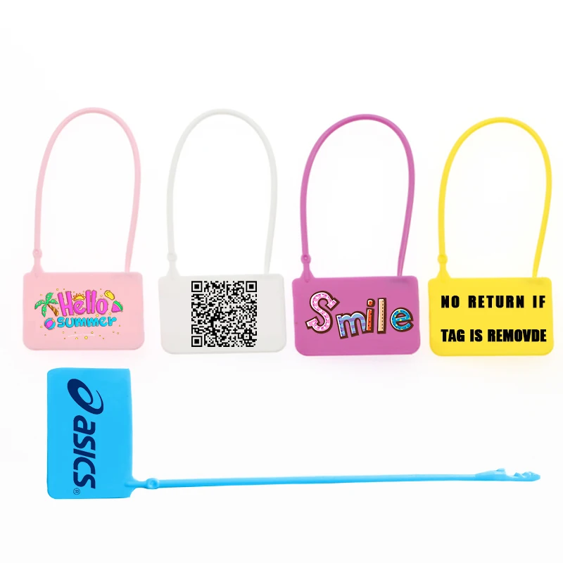 

No returns if removed Disposable Zip Tie Label Clothing Custom Bags Shirt Shoes Logo plastic seal tag padlock