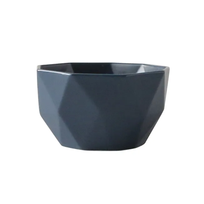 

durable good quality european style irregular matte deep blue dinnerware porcelain bowl fruit soup bowls for sale