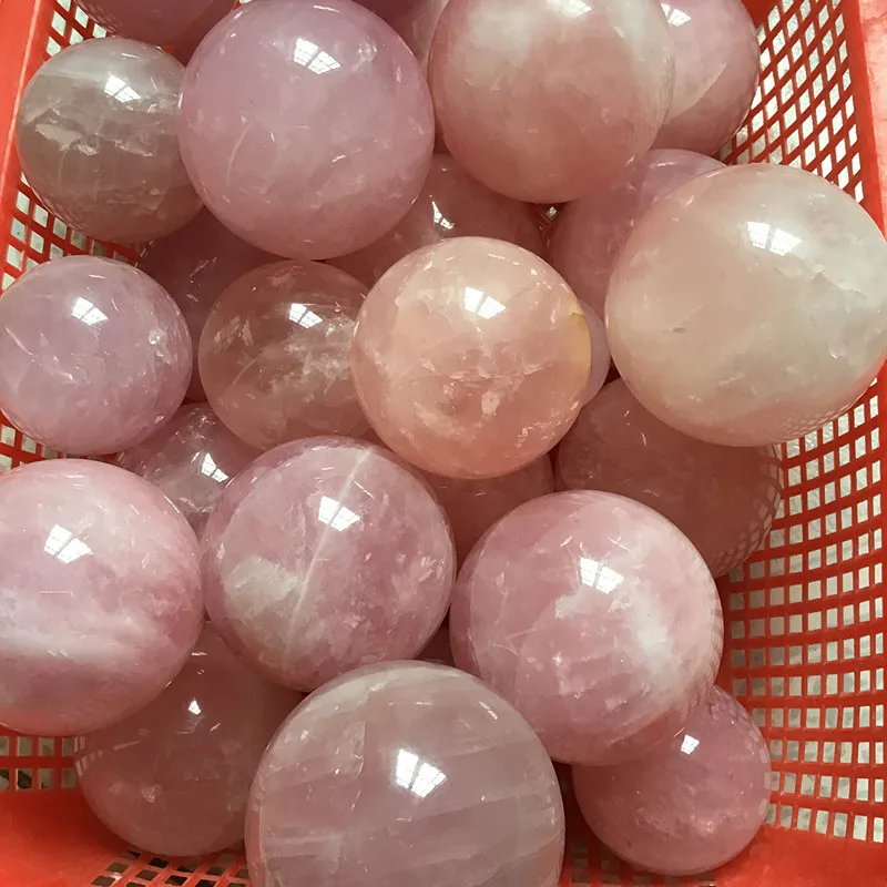

Natural Pink Crystal Ball Arrangement Of The Seven Star Array The Rose Quartz Prosperity Love Stone Decoration, Mixed color