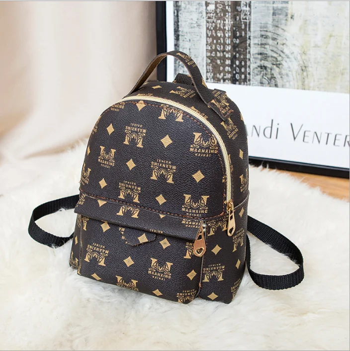 

Fashion School Backpack Bag Lady Pu Leather Backpack Bag Cute Backpack, As photo