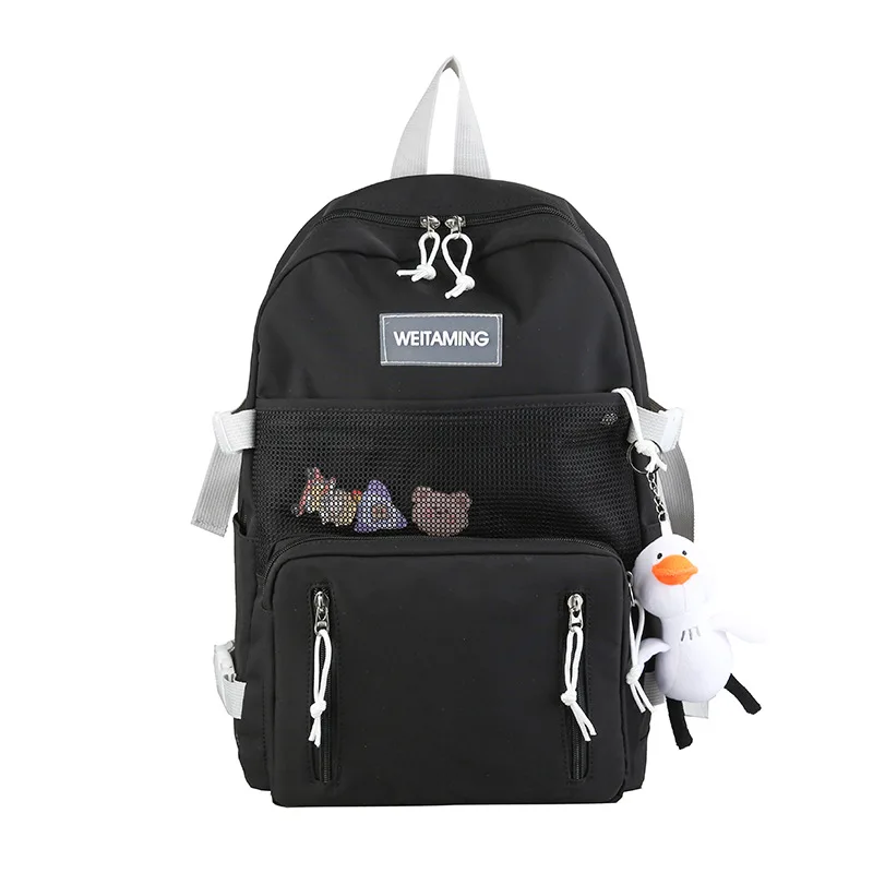 

2021 Custom solid college students travel waterproof backpack, Many colors
