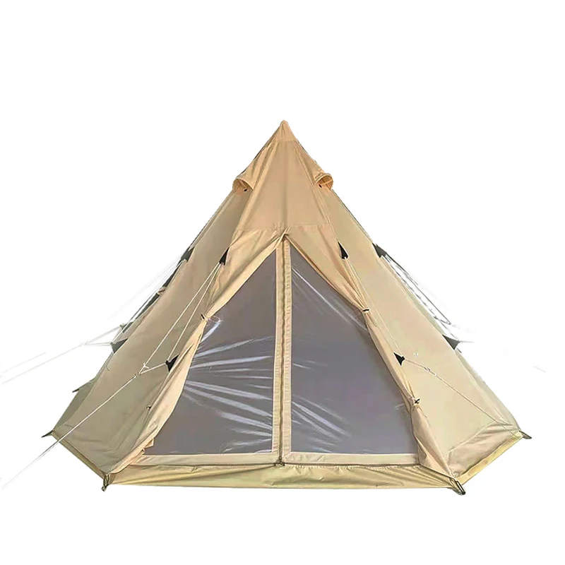 

Outdoor Waterproof luxury safari tent cot family tent 8-12 persons outdoor large space family camping double, Multi