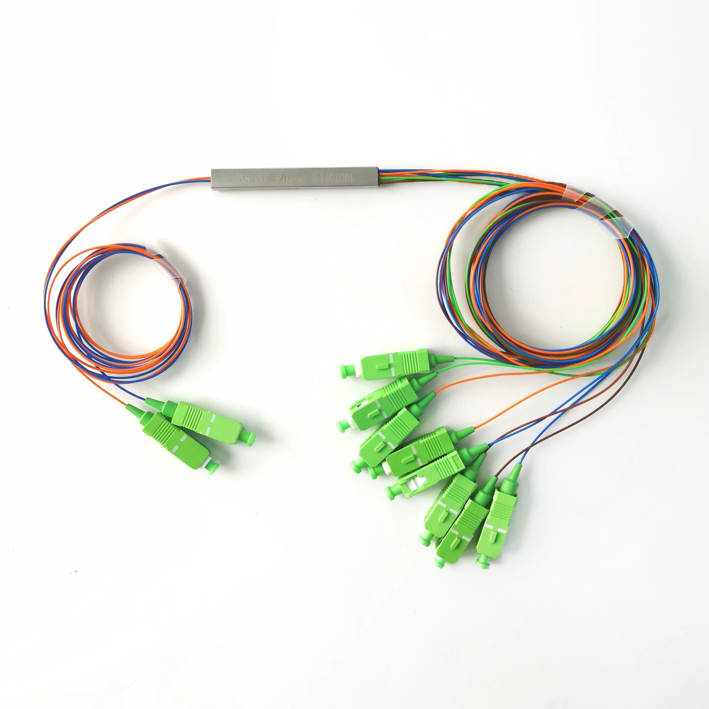 Micro Type 8 Way 2*8 Fiber Optic PLC Splitter with SC/APC