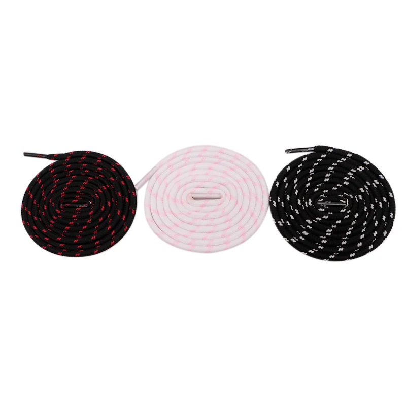 

Coolstring Shoelaces Supplier Wholesale High Quality Thick Rope Black And White Round Stripe Shoelaces Support Customized Shoelaces, Bottom based color + match color,support any two pantone colors mixed