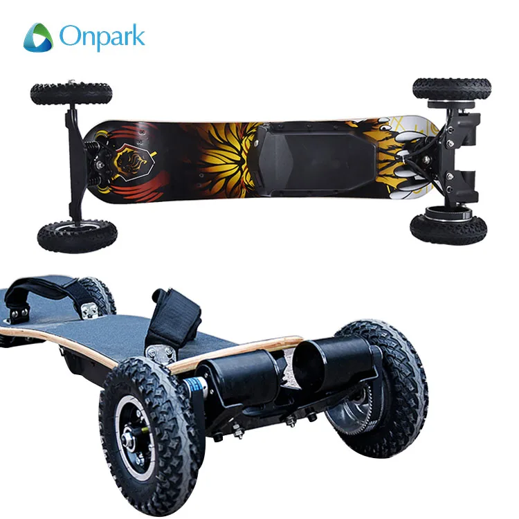 

china 7 ply maple battery power boosted pro electric off road skateboard