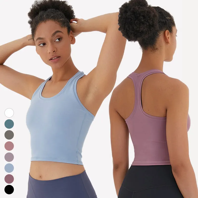 

Custom Logo Women Fashion Fitness Gym Wear Sexy Short Style Workout Crop Top Cropped Tank Top