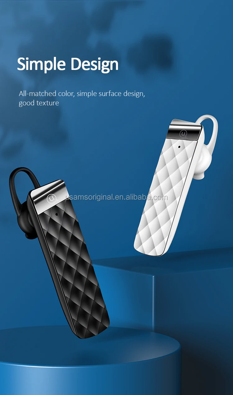 USAMS BT1 Original Design Single Ultra Light 8g ABS BT5.0 Earbuds Wireless Single Earphones For Apple - ANKUX.COM
