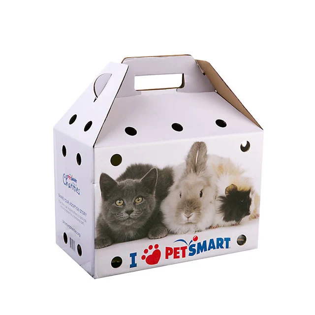 Printing High Quality Corrugated Cardboard Pet Carriers Wholesale Cat