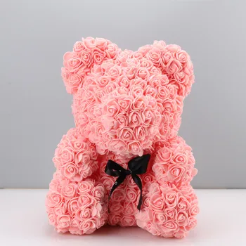 teddy bears made of flowers