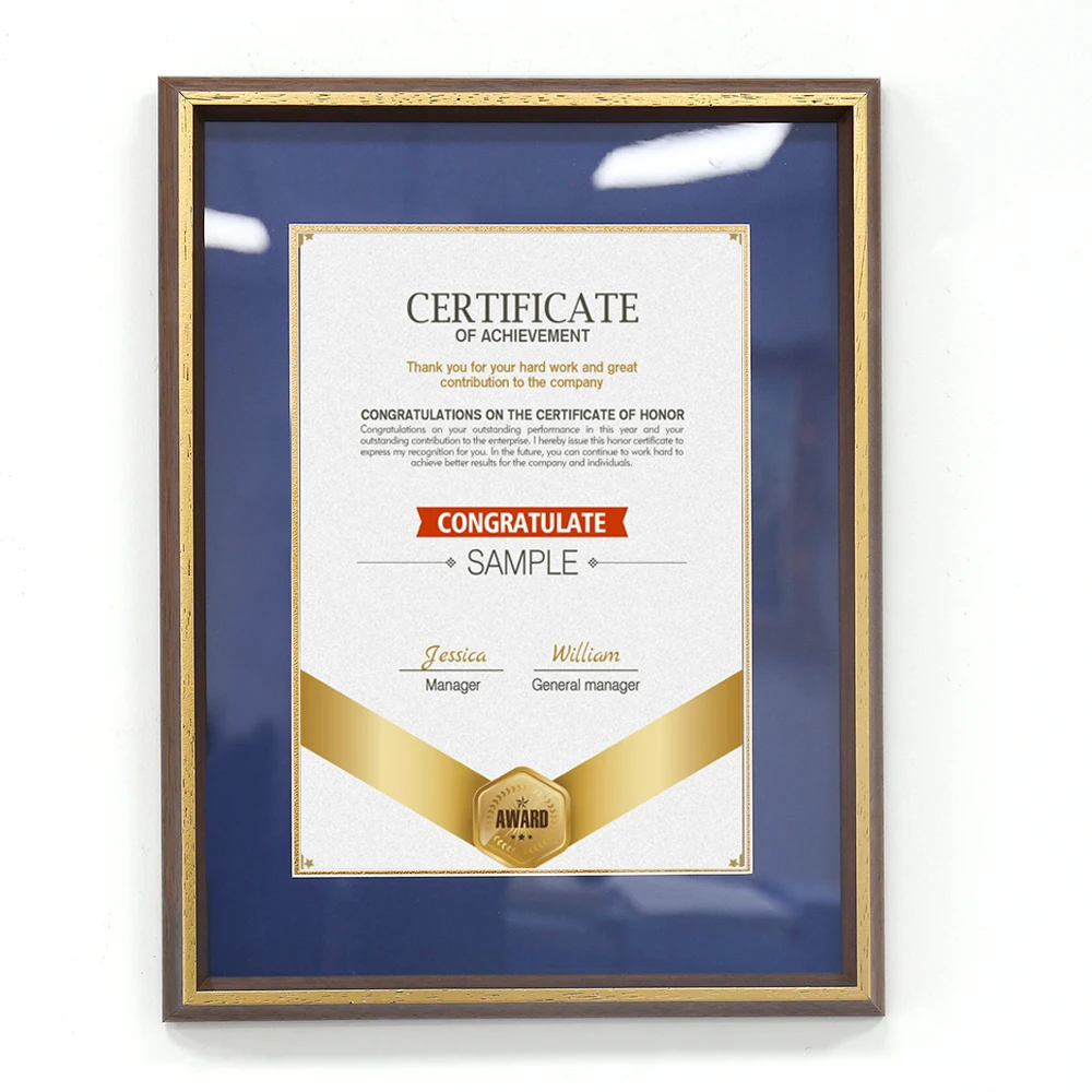 

Custom Wooden Photo Frames A4 Solid Wood Graduation Certificate Frame